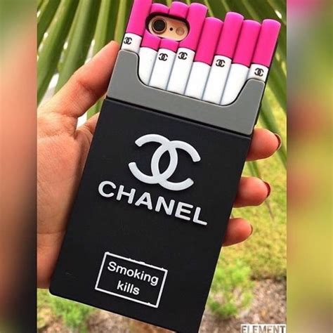 pink chanel cigarette phone case|Chanel iphone 11 case.